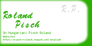 roland pisch business card